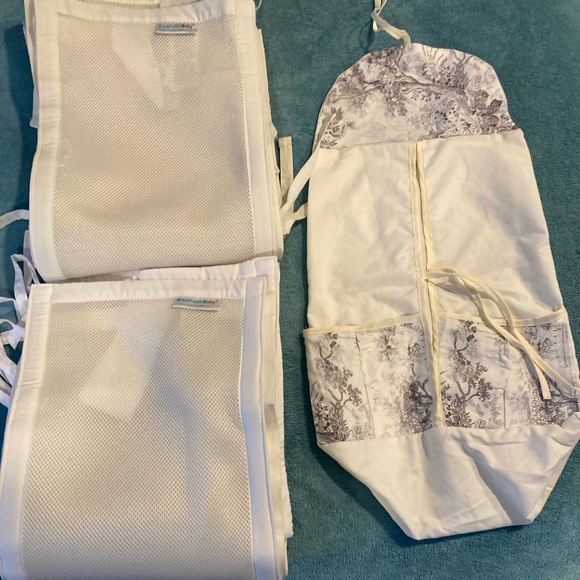 2 Breathable Baby mesh crib liner Ecru - Picture 1 of 2